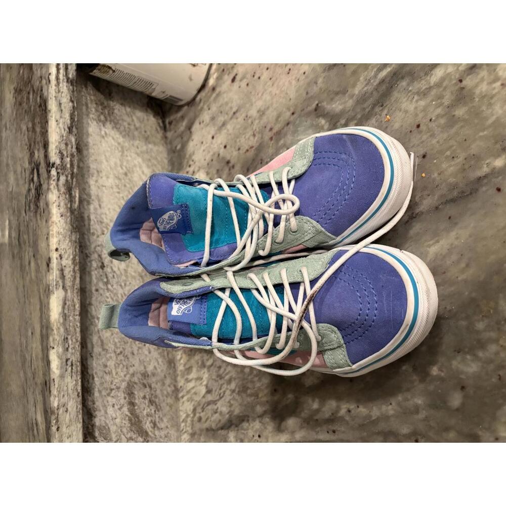 Vans High Top Sneakers in Blue, Pink, and Teal